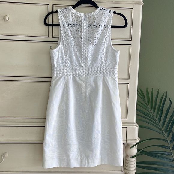 Lilly Pulitzer Leigh Stretch Shift Resort White Seacret Island size 2 - Picture 5 of 10